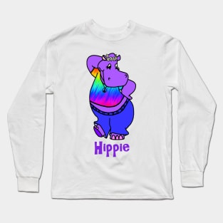 Hippie Hippo Long Sleeve T-Shirt